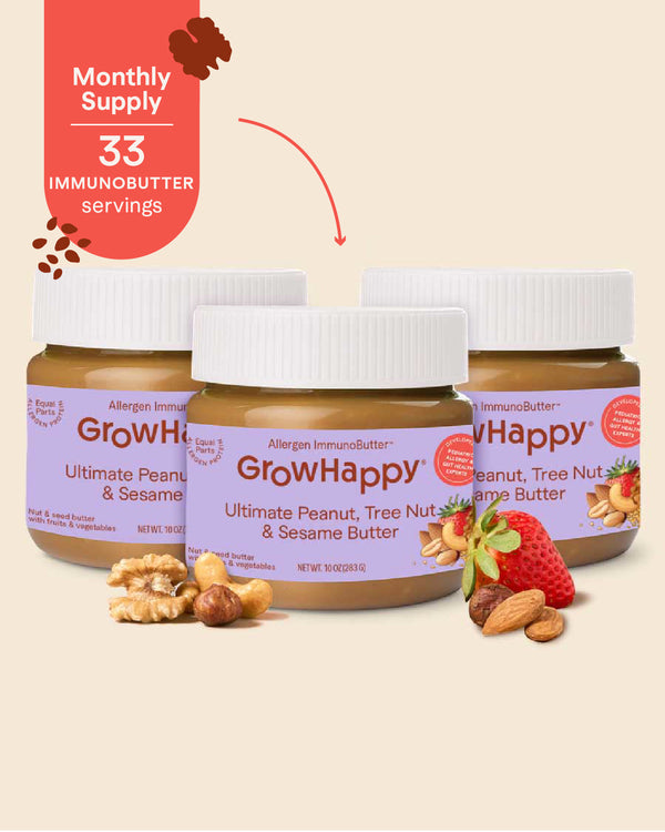 Allergen ImmunoJars - Ultimate Peanut, Tree Nut & Sesame Butter- Monthly Bundle (3 Jars)